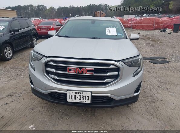 3GKALVEX2JL357476 2018 GMC TERRAIN Серебряный Вид панели приборов
