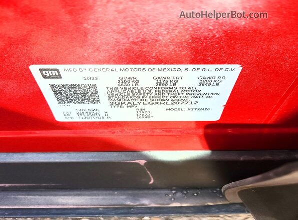 3GKALYEGXRL207712 2024 GMC TERRAIN Red 