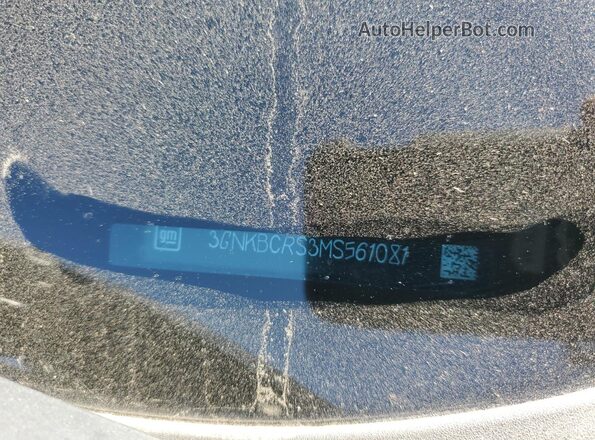 3GNKBCRS3MS561081 2021 CHEVROLET BLAZER Gray Widok naklejki z numerem VIN