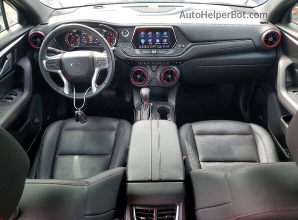 3GNKBERS7NS151302 2022 CHEVROLET BLAZER Black Widok deski rozdzielczej