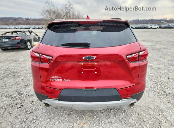 3GNKBHR44MS568989 2021 CHEVROLET BLAZER Red Հետևի տեսք