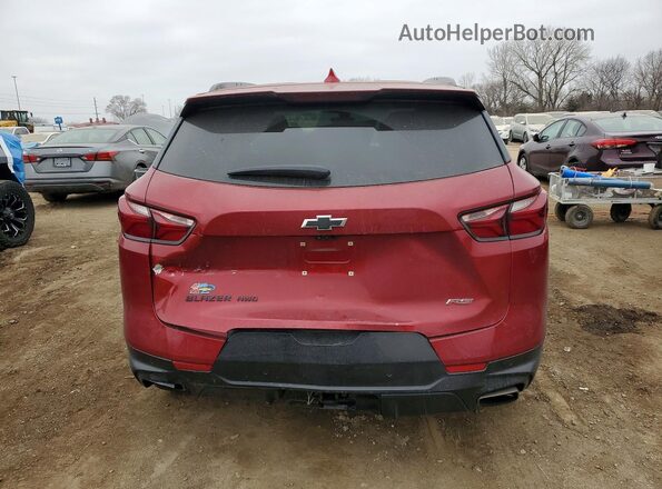 3GNKBKRS4MS528374 2021 CHEVROLET BLAZER Maroon Հետևի տեսք