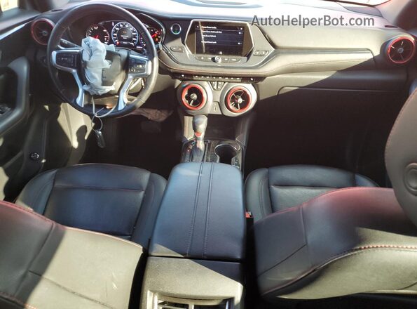 3GNKBKRS9MS515491 2021 CHEVROLET BLAZER Red Dashboard view
