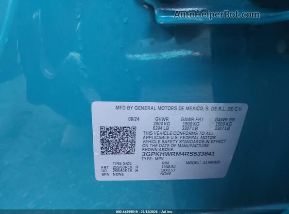 3GPKHWRM4RS533841 2024 HONDA PROLOGUE Blue 