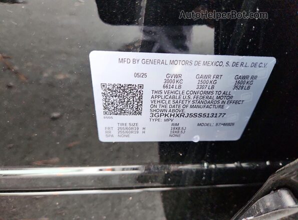 3GPKHXRJ5SS513177 2025 HONDA PROLOGUE Black Շարժիչի բաժամունքի տեսք