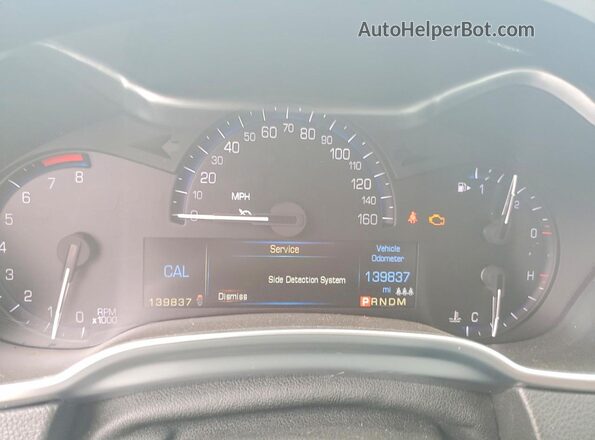 3GYFNBE31GS529058 2016 CADILLAC SRX Silver ხელსაწყოთა პანელის ხედი