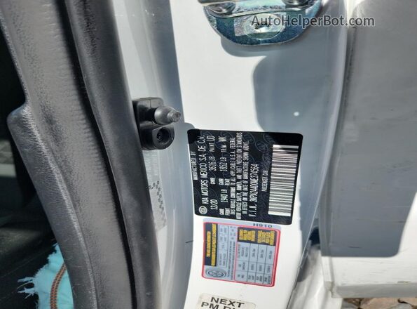 3KPA24AD0ME374564 2021 KIA RIO White Вид наклейки з VIN-кодом