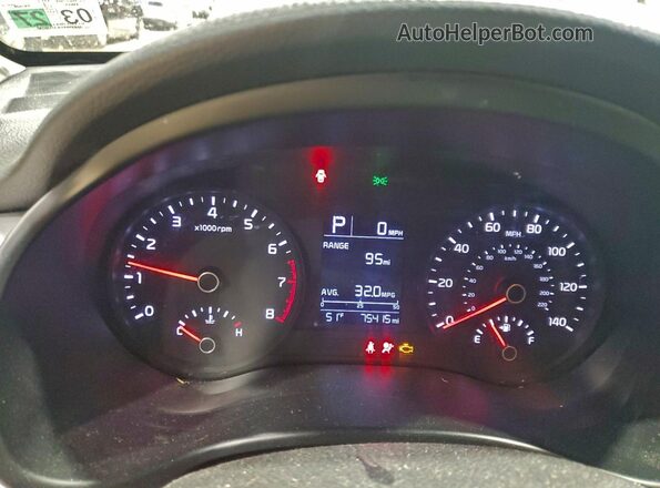 3KPA24AD4ME394011 2021 KIA RIO Black Widok zestawu wskaźników