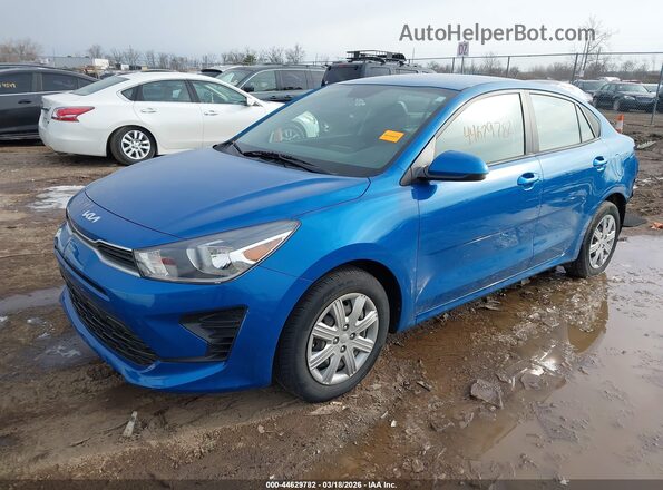 3KPA24AD4NE503276 2022 KIA RIO Синий Передняя левая четверть