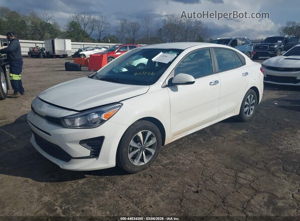 3KPA24AD5PE613126 2023 KIA RIO White Առջևի ձախ երեք քառորդ տեսարան