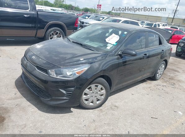 3KPA24ADXME393705 2021 KIA RIO Black წინა მარცხენა ხედი სამი მეოთხედიდან