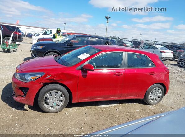3KPA25AD2ME377181 2021 KIA RIO 5-DOOR Red Սալոնի 360 աստիճան տեսք