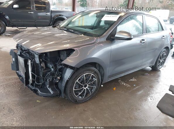 3KPA25AD3LE337528 2020 KIA RIO 5-DOOR Gray წინა მარცხენა ხედი სამი მეოთხედიდან