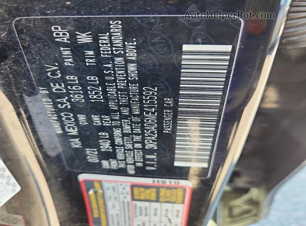 3KPA25AD6ME415592 2021 KIA RIO Black Engine compartment view