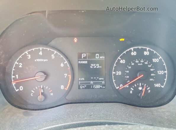 3KPC24A30KE071684 2019 HYUNDAI ACCENT White Вид щитка приладів