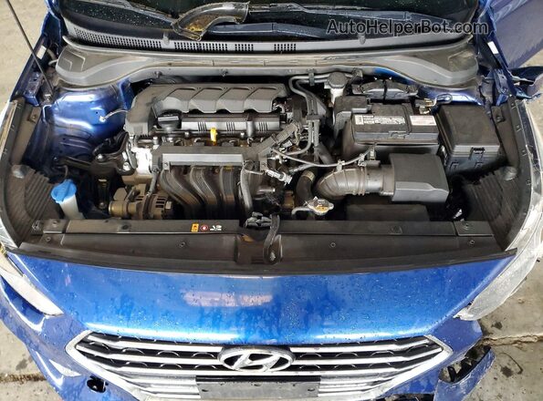3KPC24A61ME153002 2021 HYUNDAI ACCENT Blue Widok wnętrza z tyłu