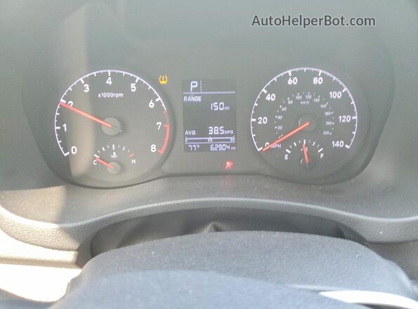3KPC24A61NE178743 2022 HYUNDAI ACCENT White Widok zestawu wskaźników
