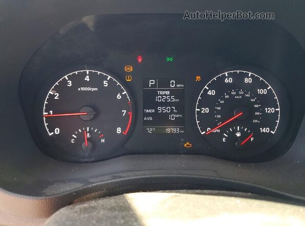 3KPC24A62ME134619 2021 HYUNDAI ACCENT White ხელსაწყოთა პანელის ხედი