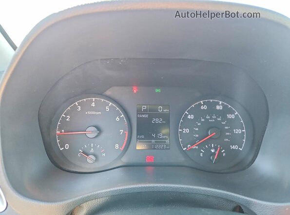 3KPC24A62ME149525 2021 HYUNDAI ACCENT Gray ხელსაწყოთა პანელის ხედი