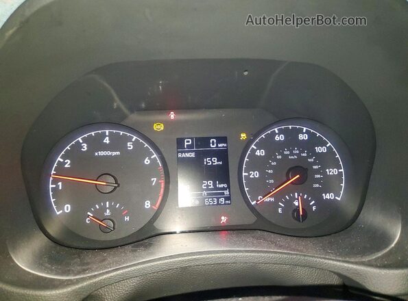 3KPC24A62ME149847 2021 HYUNDAI ACCENT Gray ხელსაწყოთა პანელის ხედი