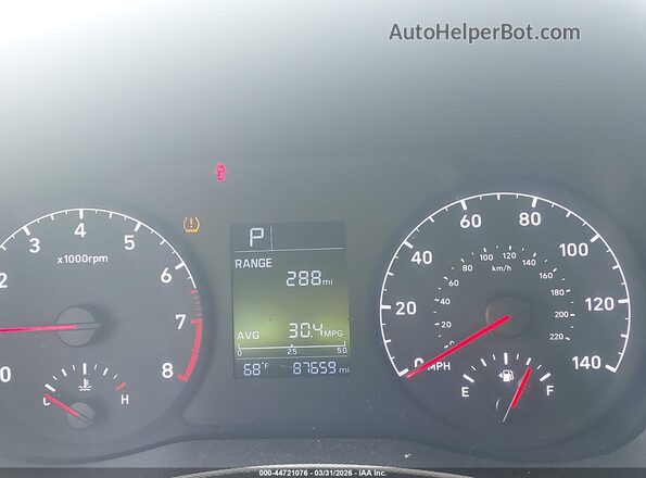 3KPC24A63LE108142 2020 HYUNDAI ACCENT Gray Widok tylnych siedzeń