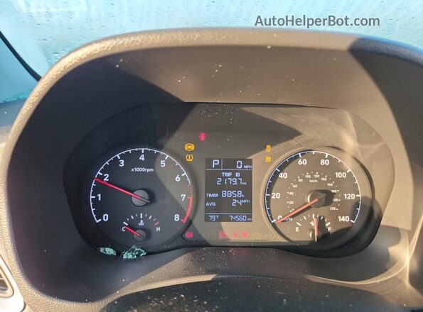 3KPC24A65ME136753 2021 HYUNDAI ACCENT Blue ხელსაწყოთა პანელის ხედი