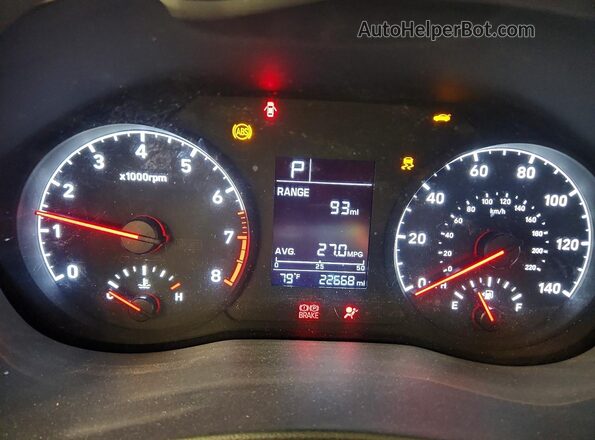 3KPC24A65NE179653 2022 HYUNDAI ACCENT Silver Instrument cluster view