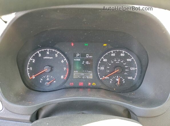 3KPC24A67ME136074 2021 HYUNDAI ACCENT White Widok zestawu wskaźników
