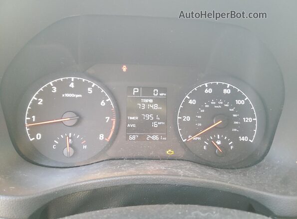3KPC24A68ME142787 2021 HYUNDAI ACCENT Blue ხელსაწყოთა პანელის ხედი