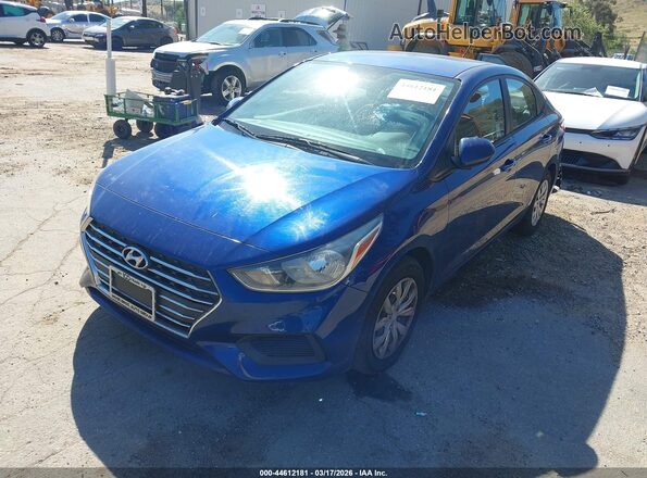 3KPC24A69ME149196 2021 HYUNDAI ACCENT Blue წინა მარცხენა ხედი სამი მეოთხედიდან