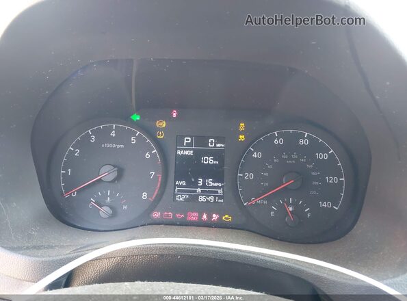 3KPC24A69ME149196 2021 HYUNDAI ACCENT Blue უკანა სავარძლების ხედი