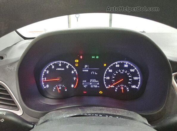 3KPC24A6XME152155 2021 HYUNDAI ACCENT Blue ხელსაწყოთა პანელის ხედი