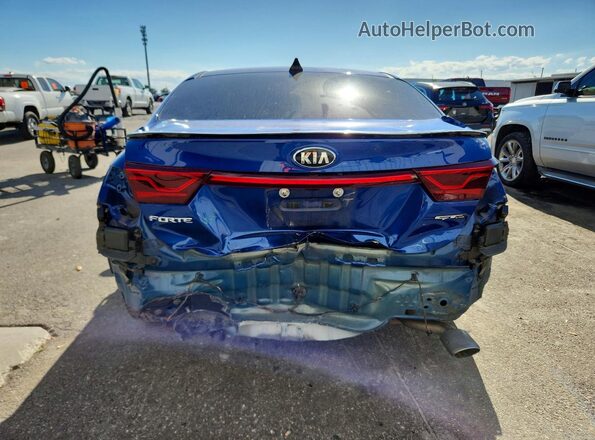 3KPF34AD7ME357103 2021 KIA FORTE Blue Вид ззаду
