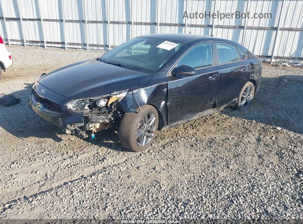 3KPF34AD8ME389834 2021 KIA FORTE Black წინა მარცხენა ხედი სამი მეოთხედიდან