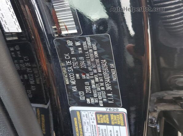 3KPF54AD0PE609434 2023 KIA FORTE Black Вид підкапотного простору