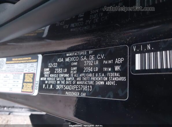3KPF54ADXPE579813 2023 KIA FORTE Black Вид підкапотного простору