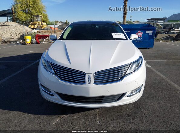 3LN6L2LU9GR629032 2016 LINCOLN MKZ HYBRID White Вид щитка приладів