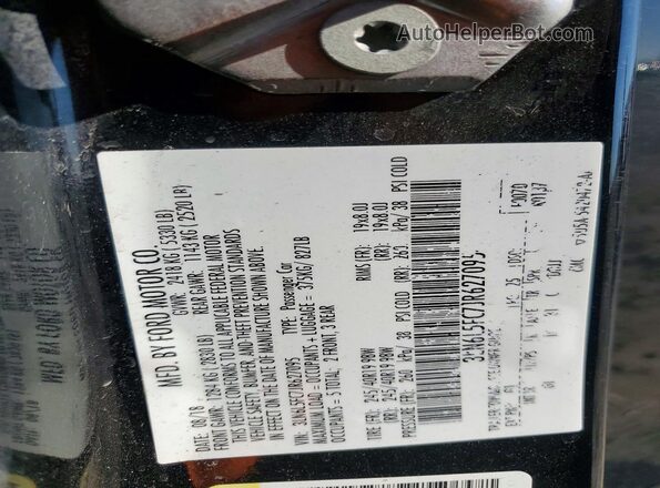 3LN6L5FC7JR627095 2018 LINCOLN MKZ Black ძრავის განყოფილების ხედი