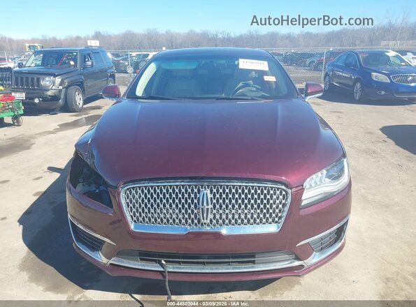 3LN6L5KU5HR657222 2017 LINCOLN MKZ HYBRID Maroon ხელსაწყოთა პანელის ხედი