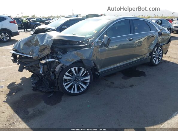 3LN6L5MU4HR655460 2017 LINCOLN MKZ HYBRID Gray Front left
