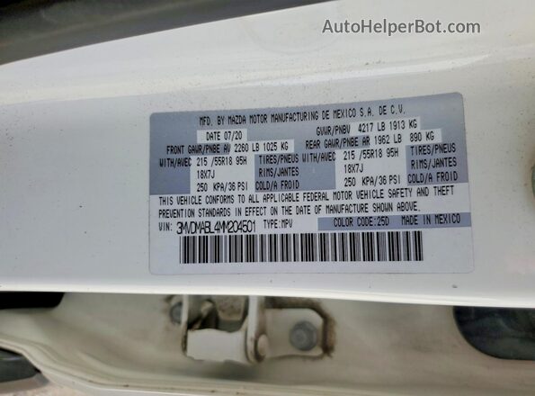 3MVDMABL4MM204501 2021 MAZDA CX-30 White Engine compartment view
