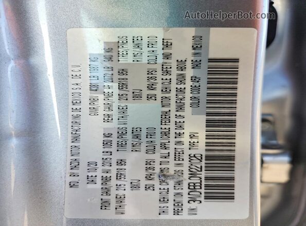 3MVDMBBL0MM221026 2021 MAZDA CX-30 Silver 