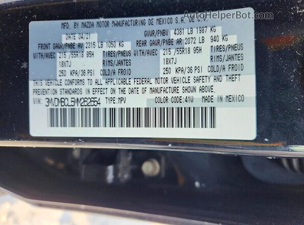 3MVDMBCL5MM262654 2021 MAZDA CX-30 Black 