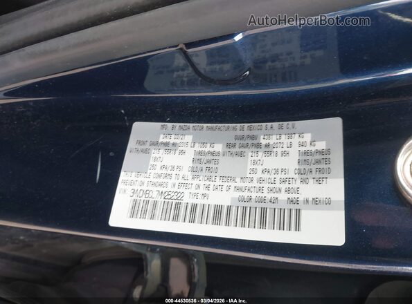 3MVDMBCL7MM252322 2021 MAZDA CX-30 Dark Blue Engine compartment view