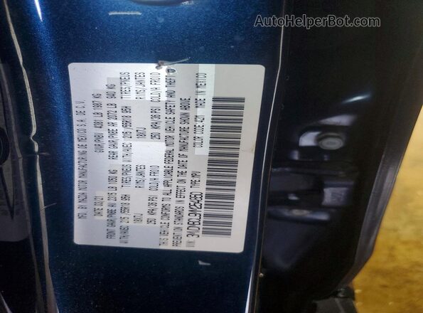 3MVDMBCL9MM254850 2021 MAZDA CX-30 Синий Вид наклейки с VIN-кодом