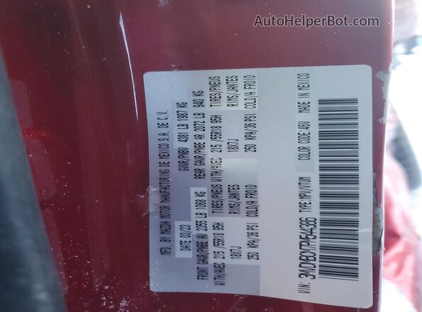 3MVDMBCM7PM544386 2023 MAZDA CX-30 Burgundy Панорамний вид салону 360°