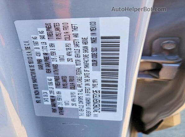 3MVDMBCM9SM763195 2025 MAZDA CX-30 Gray VIN კოდის სტიკერის ხედი