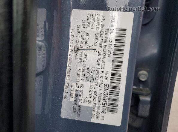 3MVDMBDM5MM228835 2021 MAZDA CX-30 Blue Vista de la etiqueta del VIN