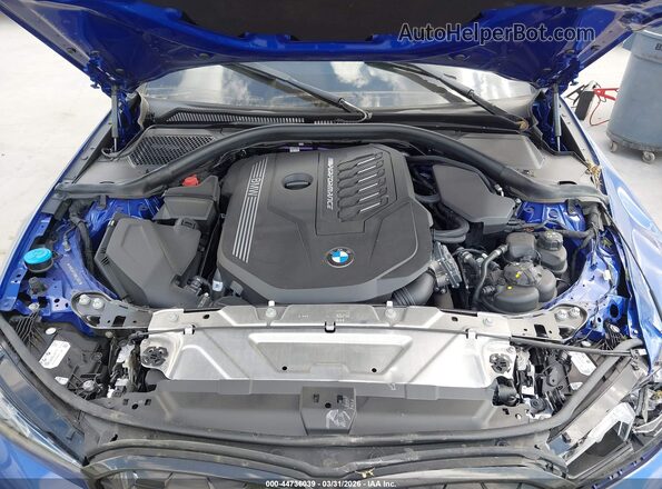 3MW49FF01R8E14857 2024 BMW M3 Blue Rear view
