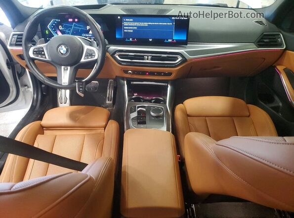 3MW49FF09R8E04688 2024 BMW M3 White Вид панелі приладів